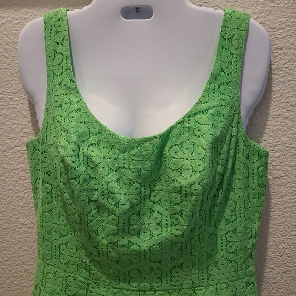 Lilly Pulitzer Posey Dress Style #47606 Green Daisy Lane Lace Size 6 Women's NWT - Picture 4 of 16